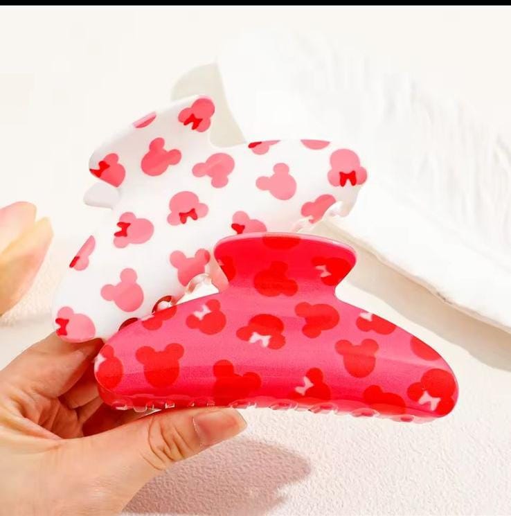 Disney Mickey and Minnie Red and White Hair Clips