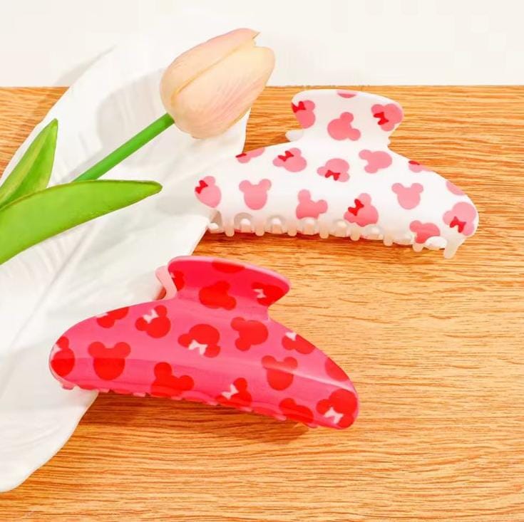 Disney Mickey and Minnie Red and White Hair Clips