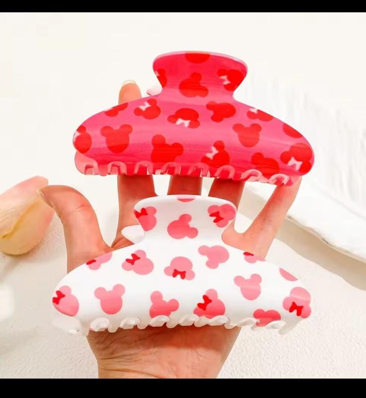 Disney Mickey and Minnie Red and White Hair Clips