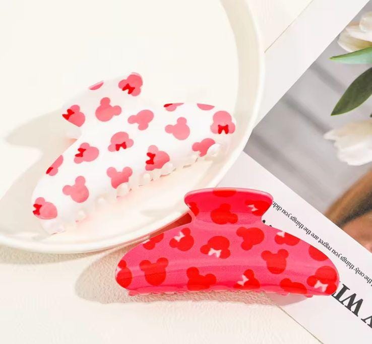 Disney Mickey and Minnie Red and White Hair Clips